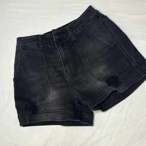 Fashion nova black denim shorts